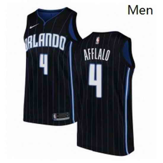 Mens Nike Orlando Magic 4 Arron Afflalo Authentic Black Alternate NBA Jersey Statement Edition